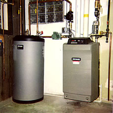 Photo of the upgraded high-efficiency Weil-McLain Ultra Boiler and System